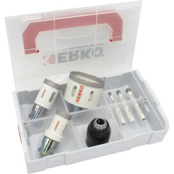 Otwornica Ø: 6 → 68mm Diament ERKO Zestaw otwornic gł. cięcia: 35mm