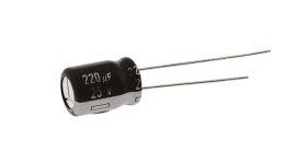 Kondensator 220 μF 25 V dc Promieniowe, Otwór przelotowy Panasonic Przewód promieniowy roztaw: 3.5 mm