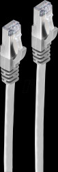 BS75520-SL patch cable, flat, U/FTP, Cat.7 raw cable, 10 m, grey