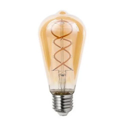 Żarówka LED E27 Filament dimmable ST64 250lm 4W 2200K amber