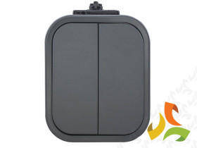 B2 IP54 Wyłącznik podwójny świecznikowy n/t 10A 250V WNT-2B2 szary ABEX