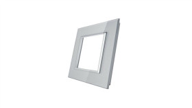 Livolo Pojedyncza Srebrna Metalizowna Ramka Szklana 80Mm Gpf-1-64