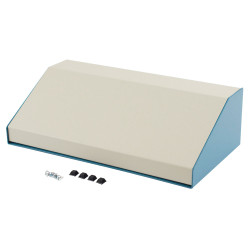 Hammond 1456PG4WHBU Sloped Enclosure 189x356x107mm Aluminium Blue/Beige