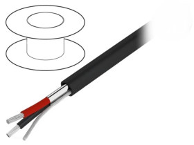 2461C-BK005 Przewód na rolce 30,5m ekranowany Alpha Essential 2x22AWG folia Al-PET