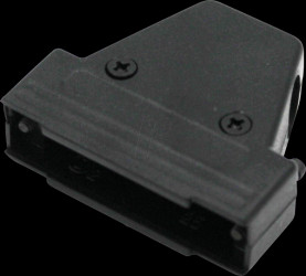 MHTRI-P-25-K D-Sub cap, 25-pin, angled/straight, black, size B