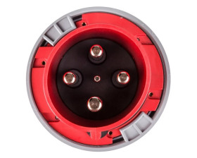 Wtyczka przenośna 125A 4P 400V czerwona IP67 POWER TWIST 044-6