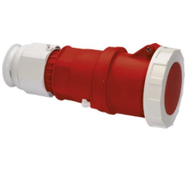 Gniazdo przenośne TE z zintegrowanym zadławieniem MULTI-GRIP 125A 4p 400V 6h IP67 3195