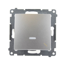 Łącznik schodowy podświetlany srebrny DW6L.01/43 Kontakt Simon54