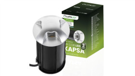 Lampa Najazdowa Dogruntowa Schodowa 4X3w Led Ip44 Srebrna Kapsa Lumiled