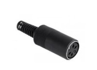 GDIN5-K60 Gniazdo  DIN na kabel 5 pin (na rysunku typ3) - odstęp kątowy pomiędzy pinami: 60°