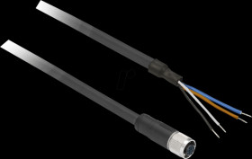 XZCP1141L5 XZ sockets, straight, M12, 4-pin, PUR 5 m cable