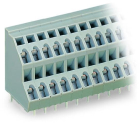 PCB terminal, 4 pole, pitch 5 mm, AWG 28-12, 21 A, cage clamp, gray, 736-102