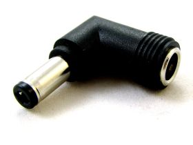 Redukcja wtyku 2,1x5,5mm na 2,5x5,5mm kątowy