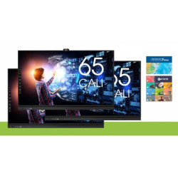 Zestaw eBoard Trio 65 - 3x monitor interaktywny 65" eBoard VE 6520TDQc PRO 4K SlimFrame + 3x kamerka internetowa eBoard CAM X-13