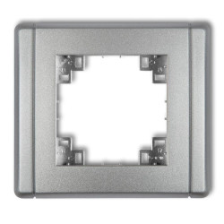 Kompletna ramka uniwersalna pojedyncza srebrny metalik 7FR-1