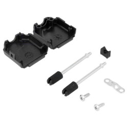 Obudowa DB9 plastikowa czarna, zatrzaskowa, DSC-909