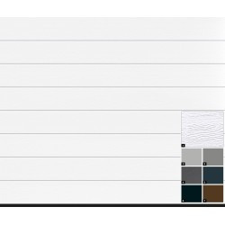 Brama garażowa segmentowa Renomatic/Hormann z napędem ProLift500-2 i szyną FS30 - przetłoczenia M Woodgrain. Wymiar 2500x2250mm.