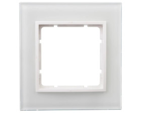 Berker B.7 Ramka pojedyncza szklana śnieżnobiała 10116909