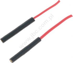 209078-FF-20-RT Przewód SIL 0,22mm2, 0,2m, 2x gniazdo 0,8mm, czerwony, ELECTRO-PJP, 209078-F-F-20R