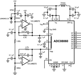 8-Bit 60MSPS 1.3mW/MSPS Analog-to-Digital Converter (ADC) With Internal Sample and Hold