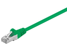 CAT 5e Kabel łączący, SF/UTP, Zielony - Długość kabla 0.5 m