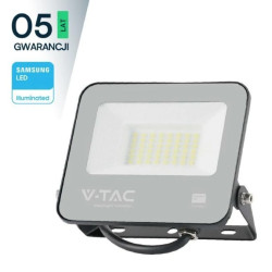 Projektor LED 30W 3450lm 6500K Dioda SAMSUNG 115LM/W IP65 Czarny 5 Lat Gwarancji 23198