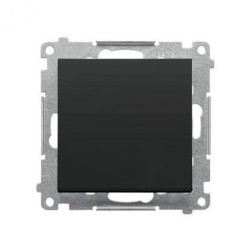 Simon 55 Łącznik krzyżowy z podświetleniem LED – podśw. jak w łączniku poj. (moduł)., szybkozłącza Czarny mat TW7L.01/X/149