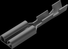 Uninsulated flat plug sleeve, 2.8 x 0.51 mm, 0.25 to 0.34 mm², AWG 24 to 22, brass, tin-plated, 140716-2