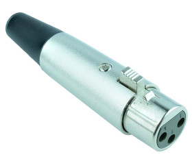 XLR 3-Pole Cable Connector Socket