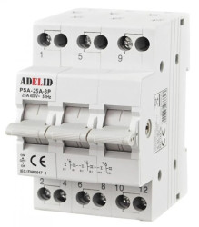 Przełącznik zasilania sieć-agregat 3P 25A 1-0-2 PSA-25A-3P