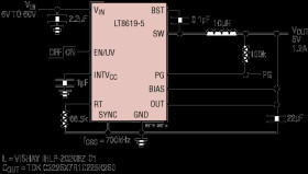 60V, 1.2A Synchronous Monolithic Buck Regulator with 6μA Quiescent Current