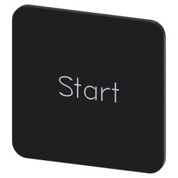 SIRIUS ACT, ETYKIETA SAMOPRZYLEPNA DO OBUDOWY, 22 X 22MM, CZARNA, START - 3SU1900-0AF16-0DT0