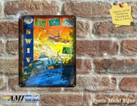 SWIV Box Artwork from the Original Amiga Game - Metal Sign