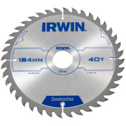 IRWIN&#xAE; 1897198 Construction Circular Saw Blade 184 x 30mm x 40T ATB