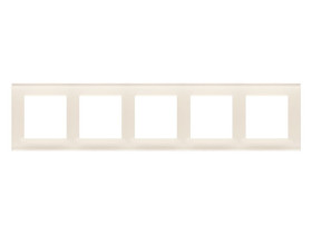 SIMON 55 Ramka 5 pięciokrotna Nature szkło mrożone kremowe TRN5/171 KONTAKT SIMON