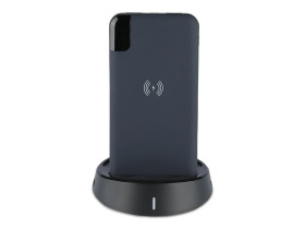 VT-3509 8000mah Power Bank z ładowaniem indukcyjnym i wyświetlaczem LED baza biurkowa czarny-Granatowy 8862 V-TAC