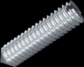 Threaded pin, slotted, M5, 16 mm, stainless steel, DIN 553/ISO 7434, 001.10.562