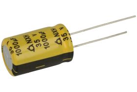 Kondensator; niskoimpedancyjny; elektrolityczny; 1000uF; 35V; NXH35VB1000M12.5x20; fi 12,5x20mm; 5mm; przewlekany (THT); luzem;