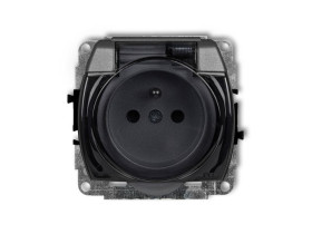 TREND Gniazdo hermetyczne z uziemieniem (klapka dymna przesłony torów prądowych) grafitowy 11GPB-1zdp KARLIK