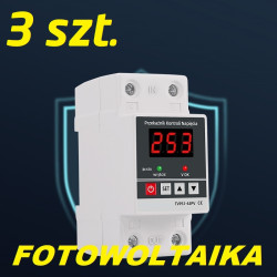 Przekaźnik kontroli napięcia / nadzorczy / regulowany TVPS1-63PV ( 3 szt.)