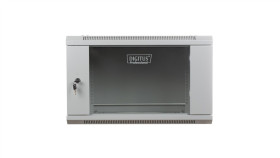 Szafa Wisząca Jednosekcyjna 19 Cali 6U 368/600/450Mm Drzwi Szklane Szara (Ral...