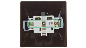 Akcent Gniazdo Pojedyncze Z/U Schuko Brązowe Gp-1As/24