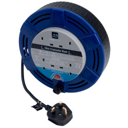 Masterplug MCT1010/4BL 4 Socket Cassette Extension Reel 10m 10A