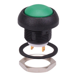ISR3SAD300 Green Momentary 12mm Push Button Switch SPST IP67 APEM