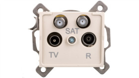 Logi Gniazdo Tv/2Xsat Końcowe Kremowe 021590003 25164