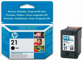 Wkład z atramentem, kolor: Czarny, 21, Hewlett Packard