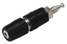 Gniazdo bananowe Żeński Połączenie lutowane typ Gniazdo bananowe Czarny 6A Hirschmann Test & Measurement rozmiar 2mm