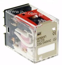 MY2N 220/240 AC (S), Przekaźnik 2 torowy, ze wskaźnikiem LED, 10A, OMRON, MY2N220240ACS