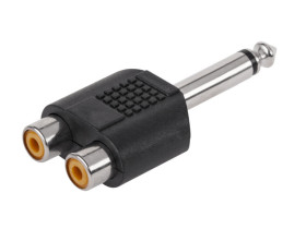 Rozgałęźnik JACK 6.3mm stereo - 2x gniazdo RCA