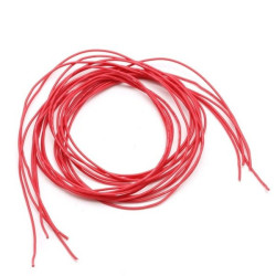 26 AWG Flexible Tinned Copper Silicone Wire - 28 Wires - 0.14 mm2 - Red